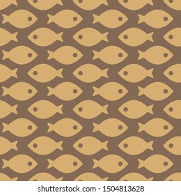 Fish vector seamless patter. Abstract pattern for kids room interior, wallpapers, curtains, 