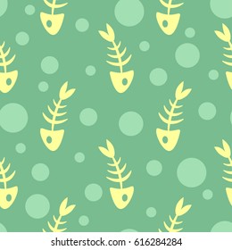 fish. Vector seamless pattern. Endless texture can be used for wallpaper,printing on fabric, paper, scrapbooking.