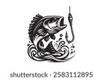 fish vector silhouette for any use