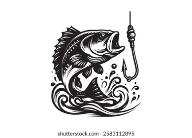 fish vector silhouette for any use