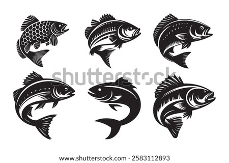 fish vector silhouette for any use