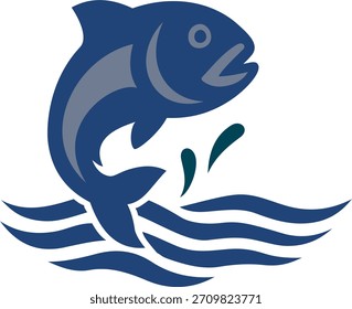 Silueta de Vector de pescado. Ilustración vectorial.