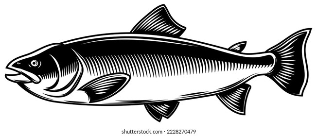 fish vector, silhouette vector, isolated illustration abstract pattern on white background