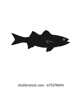 Fish Vector Silhouette Template  Bass