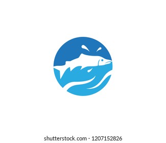fish vector silhouette template salmon