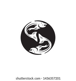 fish vector silhouette template salmon