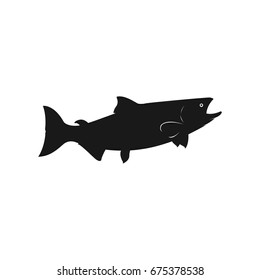 fish vector silhouette template salmon