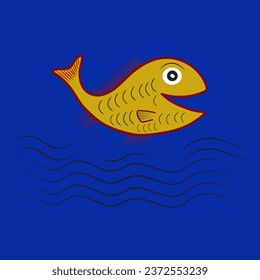 Fish  vector t - shirt design 