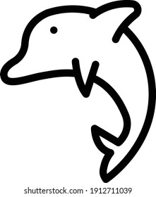 fish vector thin line icon