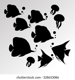 fish vector underwater sea ocean illustration marine