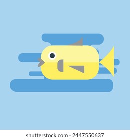 Fish Vector | Yellow Fish | Fish Oil Like Vector Concept