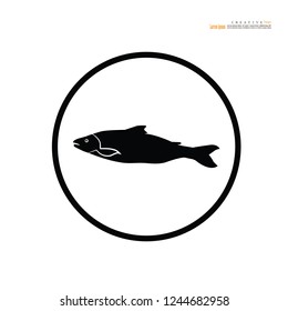 fish vector.Fish Silhouette. vector Illustration.