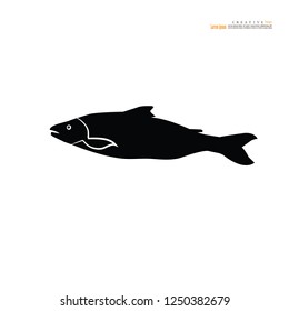 fish vector.Fish Silhouette. vector Illustration.