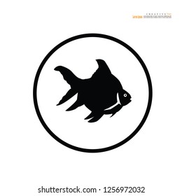 fish vector.Fish Silhouette. vector Illustration.