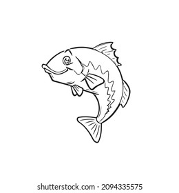 Fish vectors art designs files bass fish, Fishing free vector symbol royalty cliparts, and stock Illustration