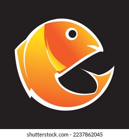 Fisch-Vektorgrafik für Symbol oder Logo