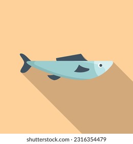 Fish Vitamin D icon flat vector. Food nutrition. Diet skin