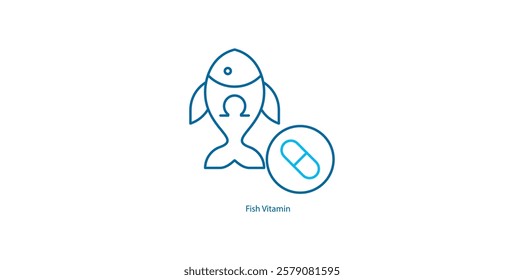 Fish Vitamins Icon – Nutritional Supplements for Aquatic Health