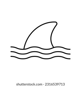 Aviso de pesca Símbolo del vector de contorno que puede editar o modificar fácilmente

