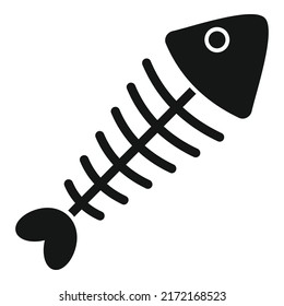 Fish waste icon simple vector. Food trash. Ecology vegetable