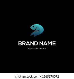 Fish Water Aquarium Illustration Creative Vector Logo
