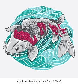 Fish With Water Decorative Background