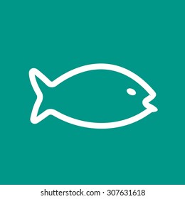 Fish, water, food icon vector image. Can also be used for summer, recreation and fun. Suitable for use on mobile apps, web apps and print media.