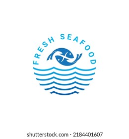 Fish Water Logo Design Vector Template Stock Vector (Royalty Free ...