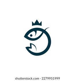 Fish in water Logo design vector template