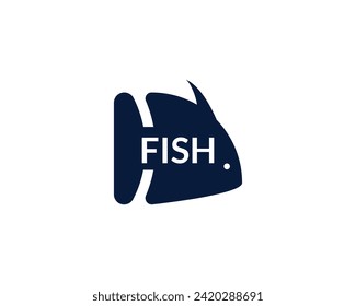 Fish in water Logo design vector template.