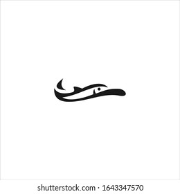 Fish Water logo Icon template design in Vector illustration. Black Logo And White Backround 
