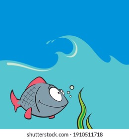 
Fisch auf WasserVektorgrafik