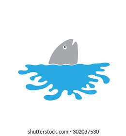 Fisch auf Wasser, Vektorgrafik