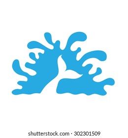 fish in water, vector logo illustration
