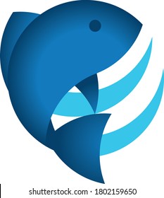 Fisch mit Wellenwasser-Logo