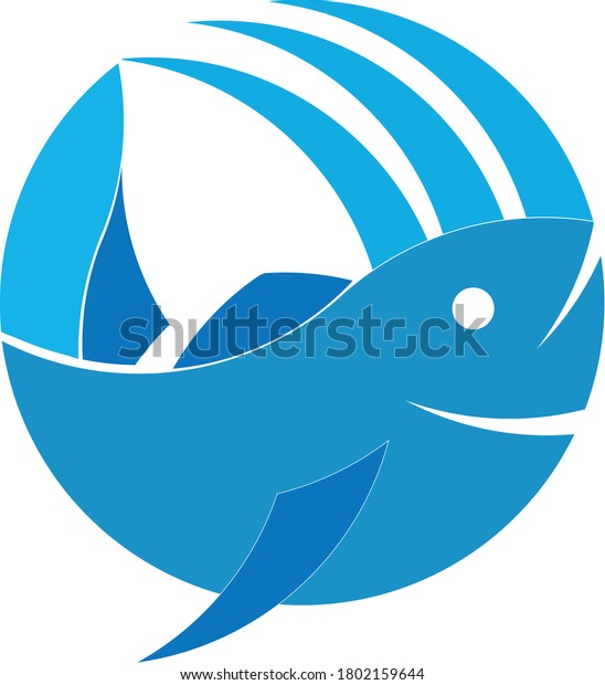 fish with wave water\
logo