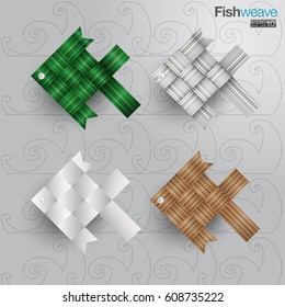 Fish weave crafts design. Used for all types of images.