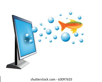 Fish from web concept