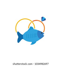 Fish Wedding Logo Icon Design