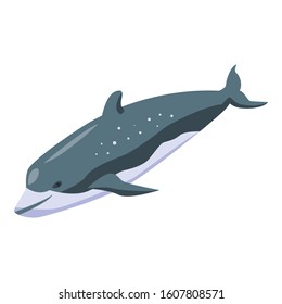 Fish whale icon. Isometric of fish whale vector icon for web design isolated on white background