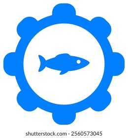 Fish and wheel on white