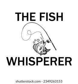 the fish whisperer illustrations with patches for y-shirts and other uses