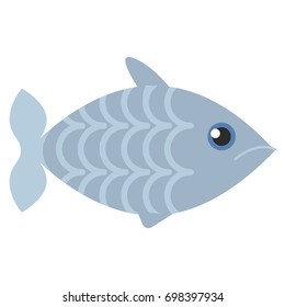 Fish wild animal flat icon, vector sign, colorful pictogram isolated on white. Symbol, logo illustration. Flat style design