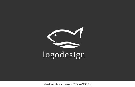 Fish wildlife vector logo design