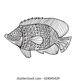 Fish zentangle style design
