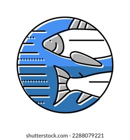 fish zodiac color icon vector. fish zodiac sign. isolated symbol illustration