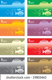 Fish-bone business card design