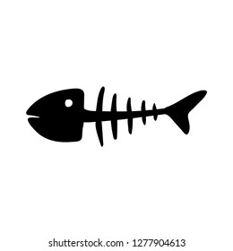 fishbone doodle drawing icon