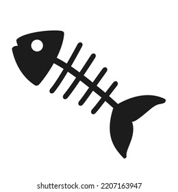 Fishbone flat icon. Vector illustration