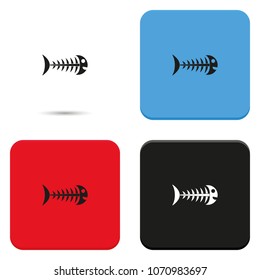 Fishbone flat vector icon.
